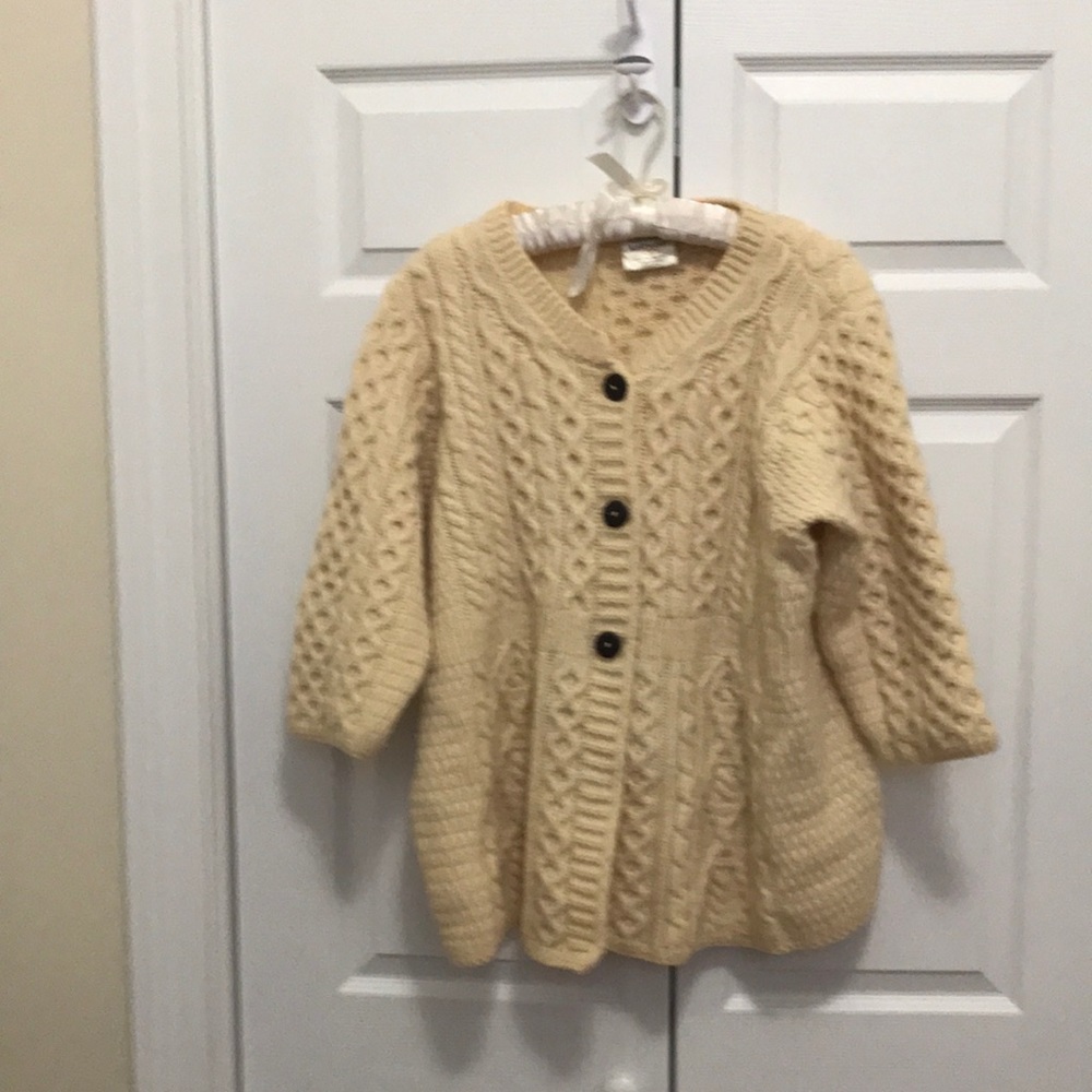 Merino Wool Kilronan Knit Wear Dark Cream XL